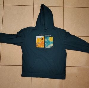 Teal Van Gogh Women's Hoodie